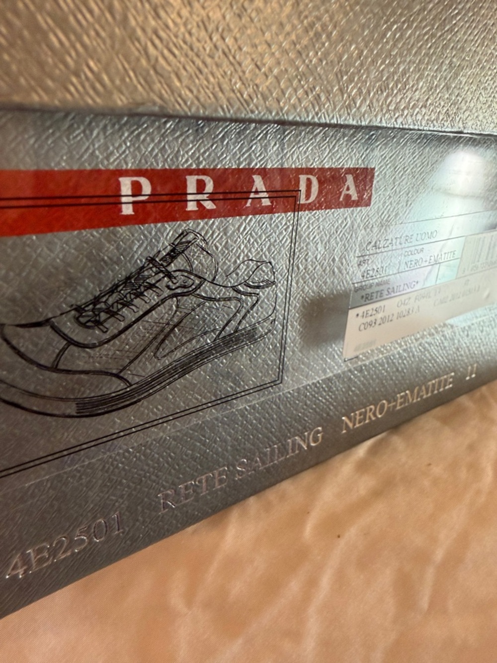 Prada Men's Dark Brown and Black Suede Mesh Sneakers - Picture 14 of 15